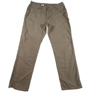 Carhartt Womens WB159 GKH Khaki Canvas Carpenter Work Pants Tan Size 18 x 32